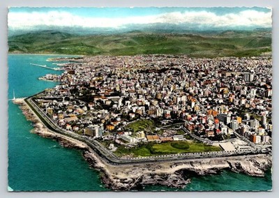 Vintage Beirut Lebanon Postcard General View Aerial City Coastline 1960s