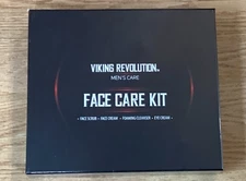 Viking Revolution Mens Facial Skin Care Kit Cleanser,Scrub,Moisturizer,Eye cream