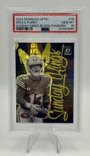 2024 Panini Donruss Optic - Sunday Kings Brock Purdy #19 Black Pandora Prizm /25
