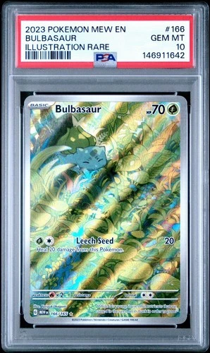 Pokémon Bulbasaur Illustration Rare Holo 166/165  151 PSA 10