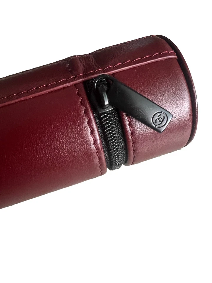 CHANEL ÉTUI PINCEAUX VIDE COULEUR ROUGE NOIR EDITION LIMITÉE NEUF - Photo 2/3