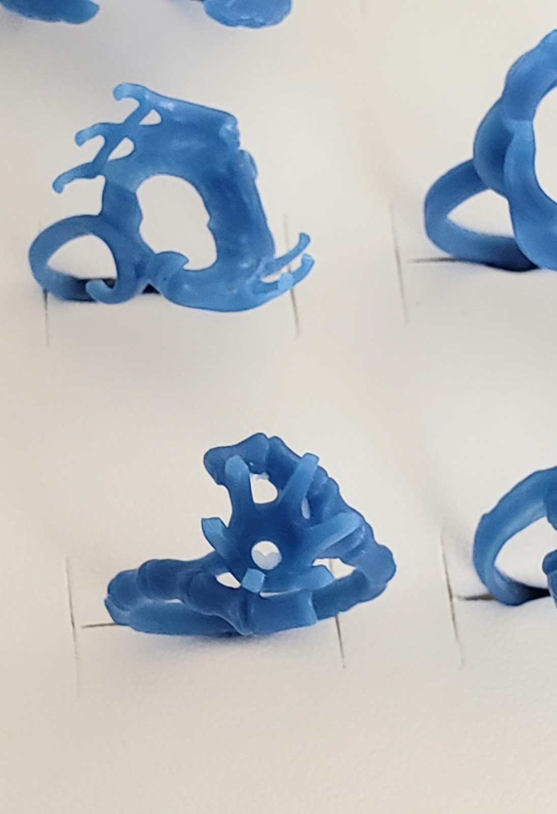 Lot Of 8 Wax Unusual Rings. Wax Patterns For Lost Wax Casting 25-103