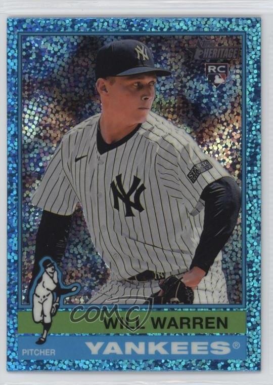 2025 Topps Heritage Chrome Light Blue Sparkle Refractor Will Warren #281 0go8