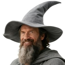 Adults Black Sorcerer Wizard Witch Hat Halloween Accessories