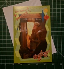 1x Christmas Story Leg Lamp Holiday Greetings Christmas Card + Envelope Fragile 
