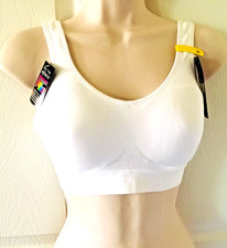 Bali Cool Comfort White Medium Wireless Seamless Lightly Padded Bra New