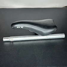 GT Viscount Drop Nose Seat GT-14A Black Saddle + Kalin 26.0 Seatpost Old School