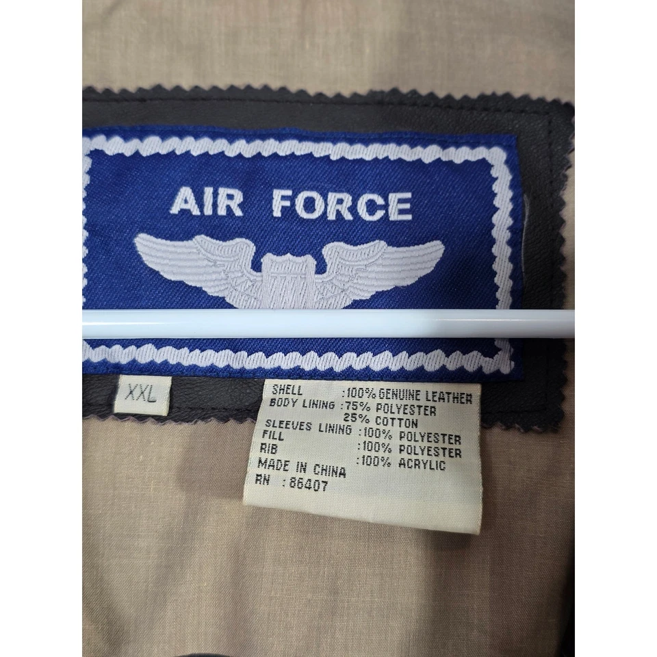 VTG Inspired Genuine Leather Air Force bomber jacket XXL - Image 3 of 4