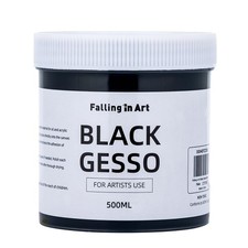 Falling in Art Black Gesso Primer for Acrylic Painting, Acrylic Gesso Primer...