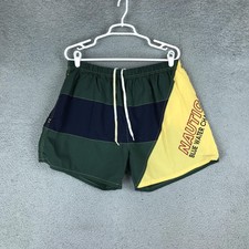 Nautica Swim Shorts Mens XL Water Challenge Embroidered Nylon Mesh Swim Trunks