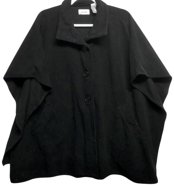 Le Moda 1X black button down collared pockets fle… - image 1