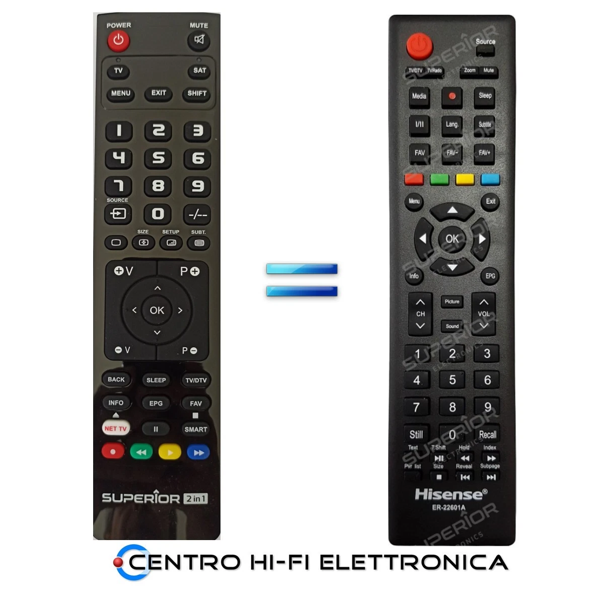 Telecomando Universale ERF3AB80H Per TV Hisense - Sostituto Originale Con Bluetooth E Comando Vocale, Leggero Ed Ergonomico, Colore Nero