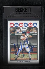 BAS 2008 Topps Alex Cora #502 Authentic Auto ow6
