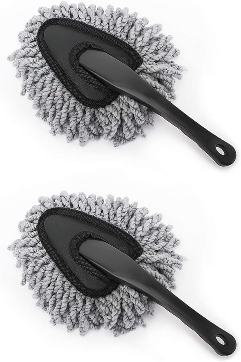 2-Pack Super Soft Microfiber Car Duster Brush Set for Interior Detailing