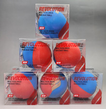 NEW EKTELON Lot of 6 REVOLUTION MULTICOLORED RACQUETBALL TWO-COLOR DESIGN BALLS