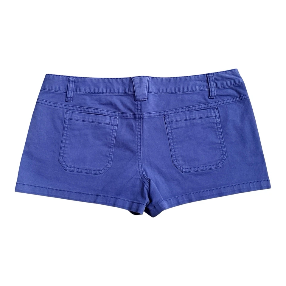 Pantalones cortos botines de tiro bajo MOSSIMO SUPPLY CO para mujer talla 11 púrpura mezcla de algodón Foto 2 de 4