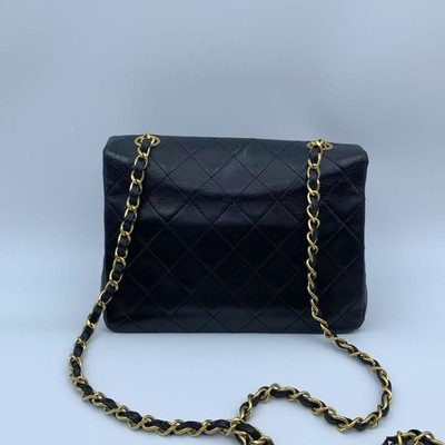 CHANEL Matelassé 20 Black GHW Lambskin Shoulder Bag Italy | eBay