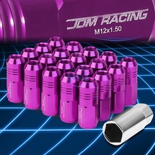 50mm Aluminum M12x1.5 6-point 20mm Od Closed End Purple 20 Lug Nuts Setadapter 50mm Aluminum M12x1.5 6-point 20mm Od Closed End Purple 20 Lug Nuts Setadapter