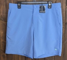 Mizzen  Main Size LARGE Deck Shorts Blue Solid Straight Fit 98