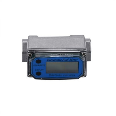 Digital Fuel Flow Meter Gauge 3/4'' With LCD Display For Gasoline Kerosene Pump