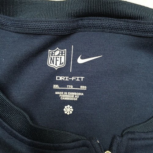 Felpa Nike On Field Dallas Cowboys 1/4 Zip Uomo XXL Blu Sideline Edizione Squadra - Foto 6 di 12
