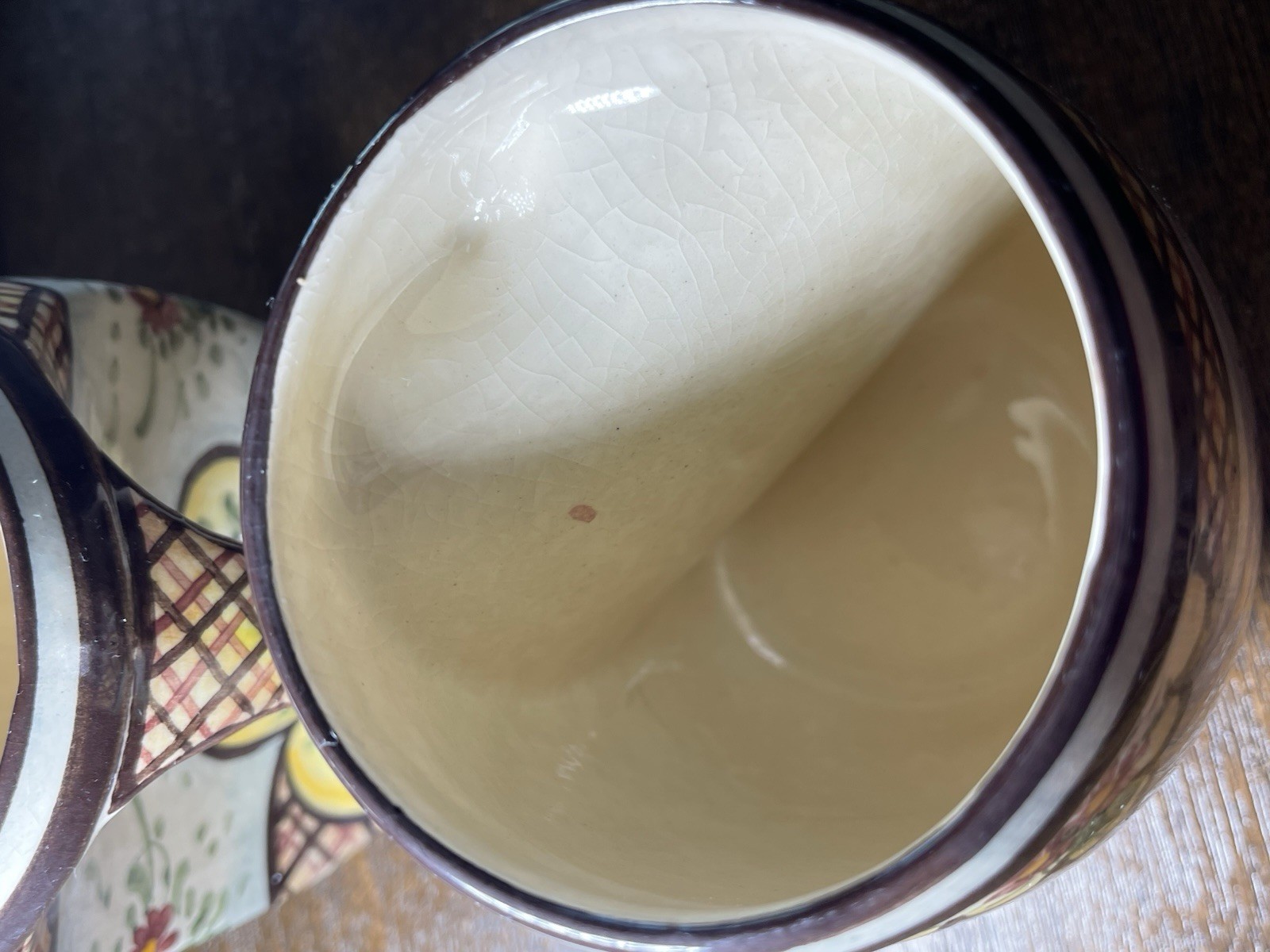 2 Gorgeous Vintage Italian Pottery Hand Painted Mugs