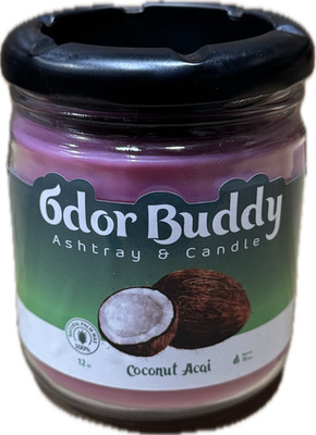 Odor Buddy Scented Candle with Ashtray Odor Eliminator Smoke Neutralizer Pick Sc