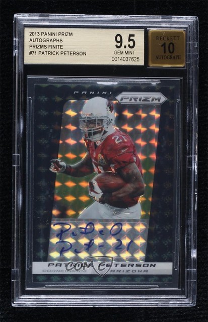 2013 Panini Prizm Finite Prizm 1/1 Patrick Peterson #71 BGS 9.5 GEM MINT Auto