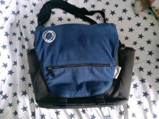 Bugaboo Nappy/ Bottle Bag With  Detachable Flap/felt Change Mat Navy/ Grey