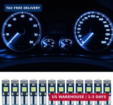 12pcs T5 Led Bulbs 74 37 2721 Pc37 Led Bulb Dash Light Bright Canbus Error Fre
