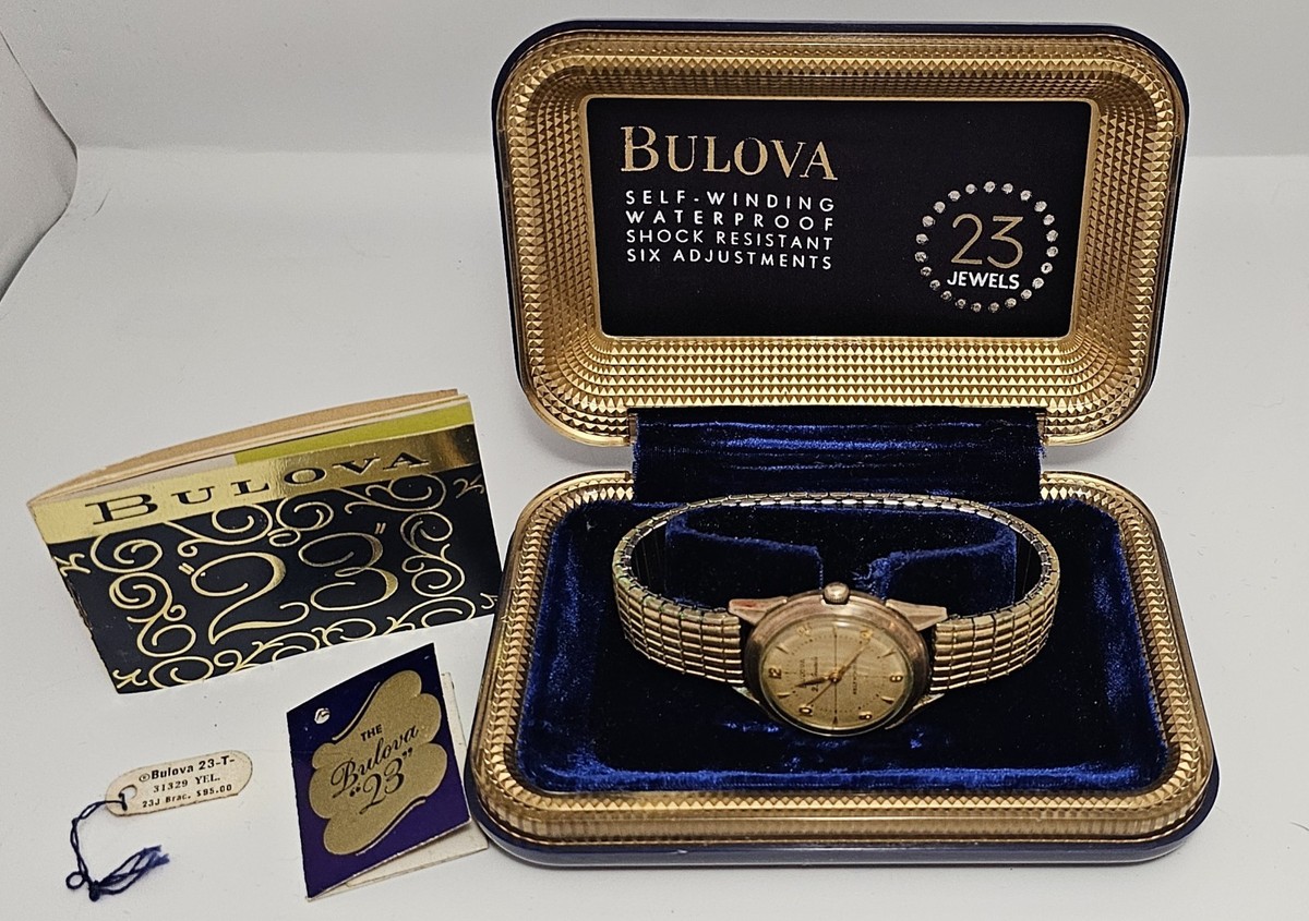 1956 Vintage Bulova 23-T 23 Jewel Self Winding Watch NOS Original