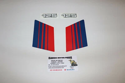 125 DTMX 1981 à 1985 KIT D' EMBLEMES COMPATIBLE POUR CACHES LATERAUX