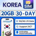 Korea Sim Card - 20Gb High-Speed, 30 Day JetSim/Travel Sim