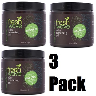 Fresh Wave 016 15 oz Natural Odor Eliminator Neutralizing Crystal Gel - 3 Pack