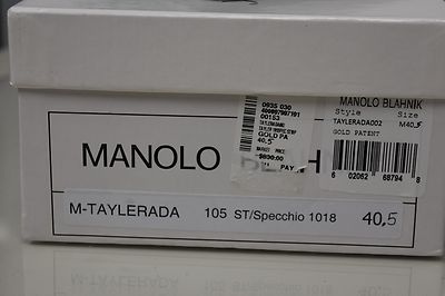 Escarpins Manolo Blahnik Tayler Rose Gold Métallisé - Pointure 40.5 - Neufs Avec Boîte