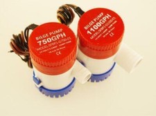 2pcs New 12V 1100 1-1/8" GPH non automatic submersible bilge Pump