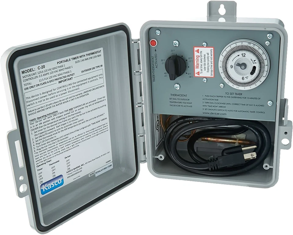 Kasco De-Icer C-20 Thermostat Control Box, Time and Temperature Controller - Image 2 of 4