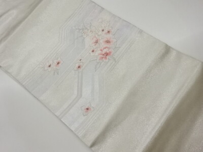 6250046: JAPANESE KIMONO / VINTAGE NAGOYA OBI / EMBROIDERY