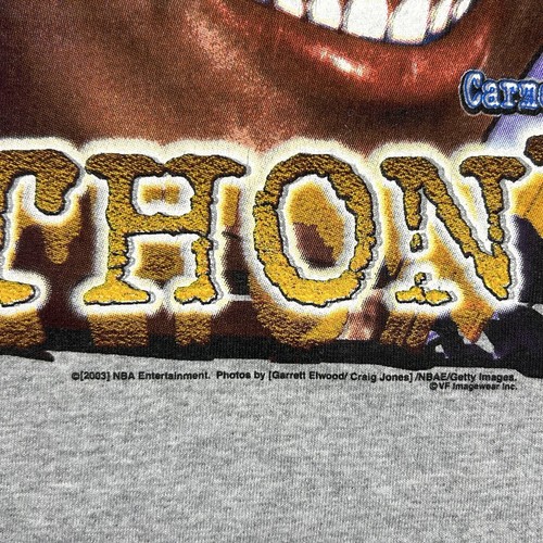 Vintage Carmelo Anthony Melo Tee Shirt Denver Nuggets NBA Mens Large CSA Y2K - Picture 6 of 9
