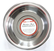 stainless steel dog pet bowl 5 quart XXL 8337 omnipet standard round 11" x 4" ss