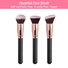 Dual Ended Foundation Blush Makeup Brush Blending Liquid Powder Concealer Cream