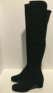 black high boots flat