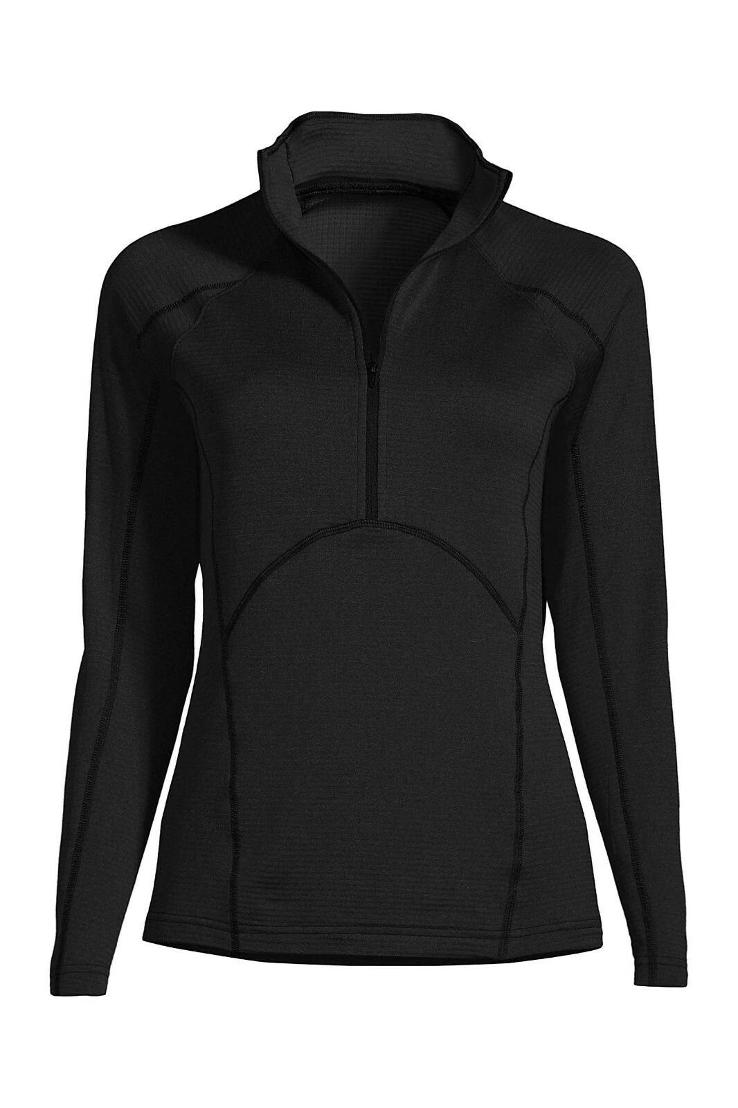 Lands'End Women Expedition Fleece Thermal Base Layer 1/4 Zip Pullover Top XL