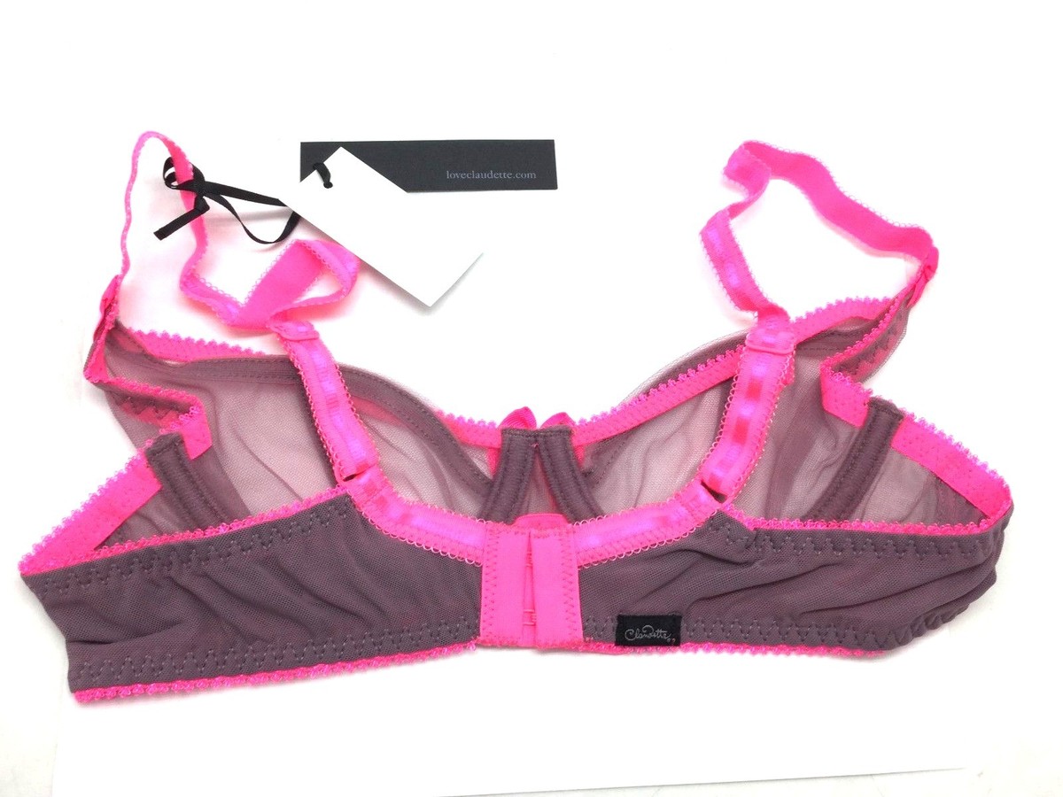 Soutien-gorge Rose Fluo Claudette 32D Neuf Avec étiquettes - Armatures, Dentelle