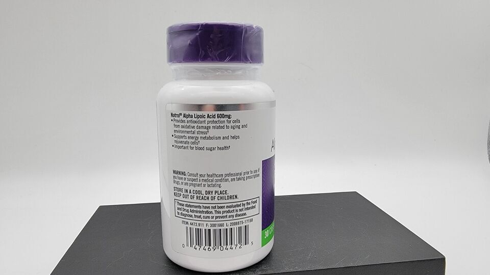 Natrol Alpha Lipoic Acid Antioxidant Protection 600 mg 30 Capsules Exp