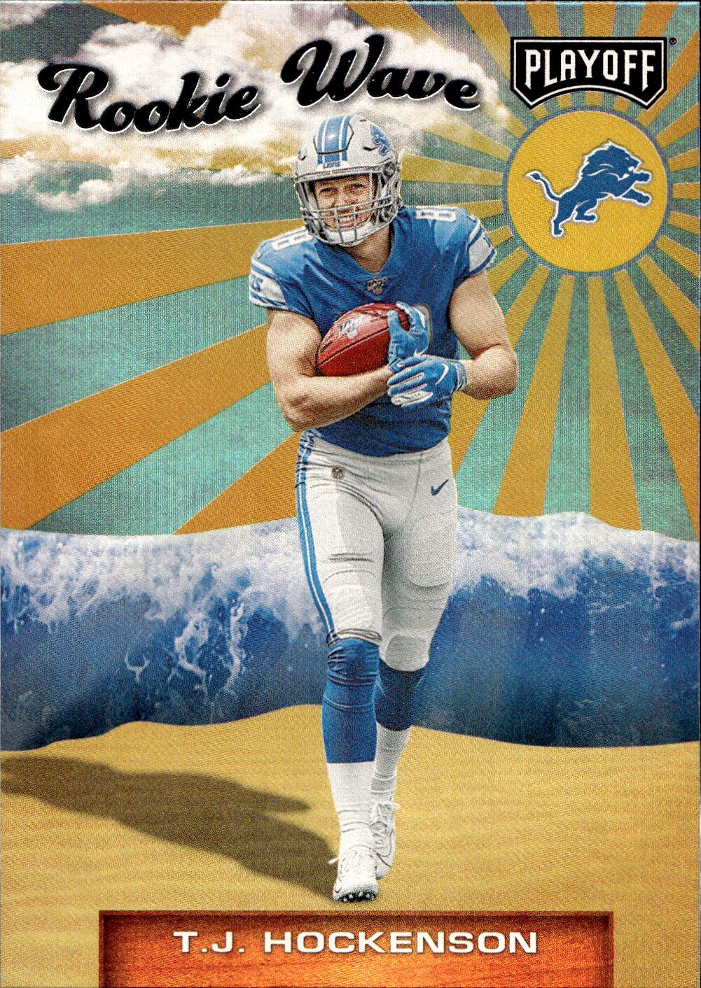 TJ Hockenson Panini Playoff Rookie Wave #16 Base