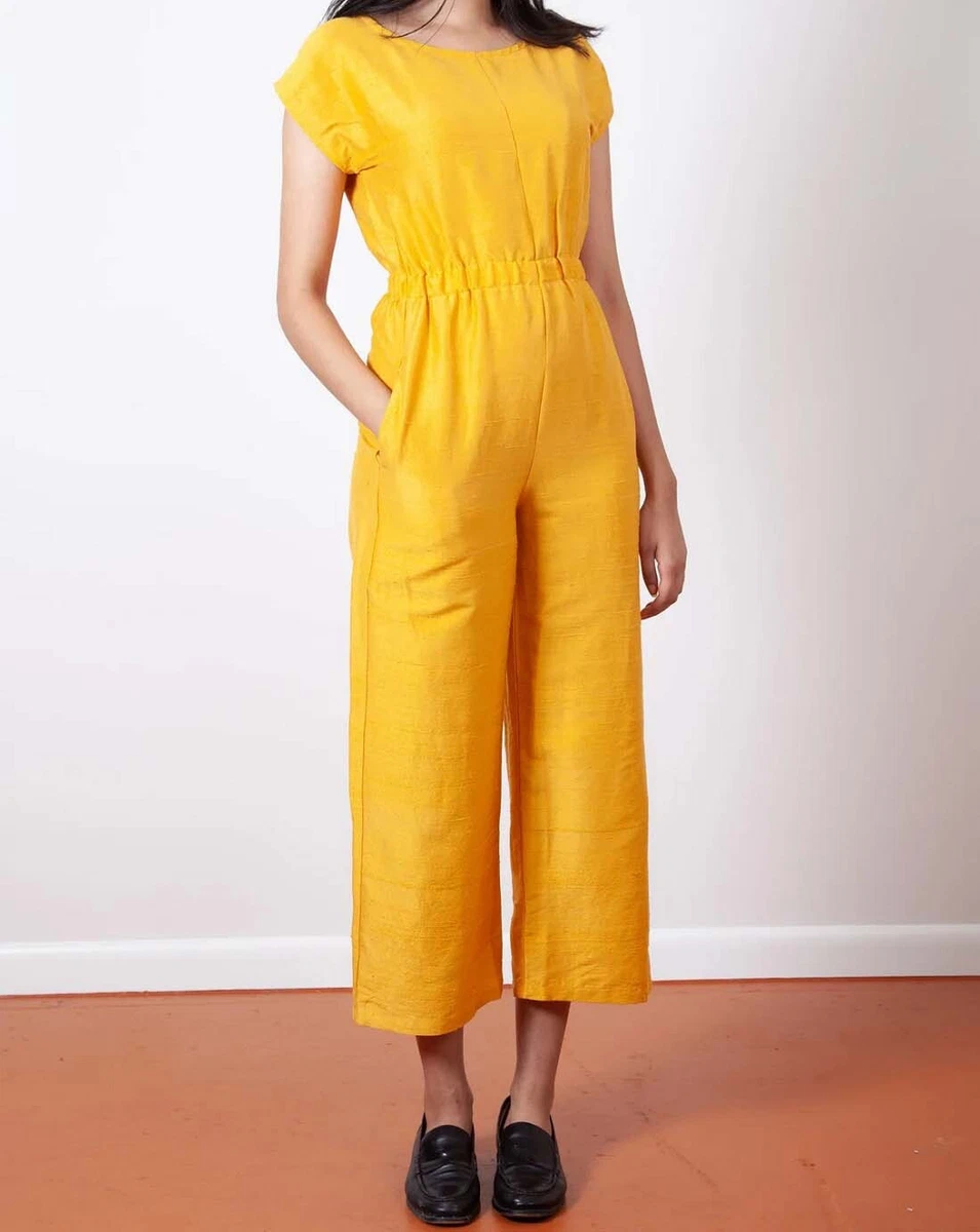 Yellow cotton cheap jumpsuit