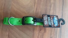 WEAVER PET 5/8x11" Nylon Dog collar Lime green Graphite Collection Made in USA