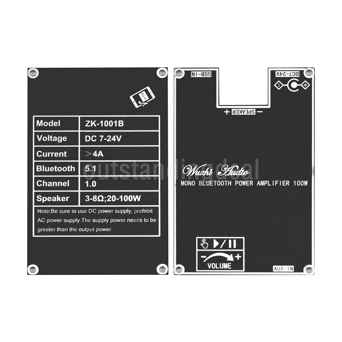 2x Modulo Amplificatore Audio 100W TPA3116D2 - ZK-1001B Fai Da Te Mono