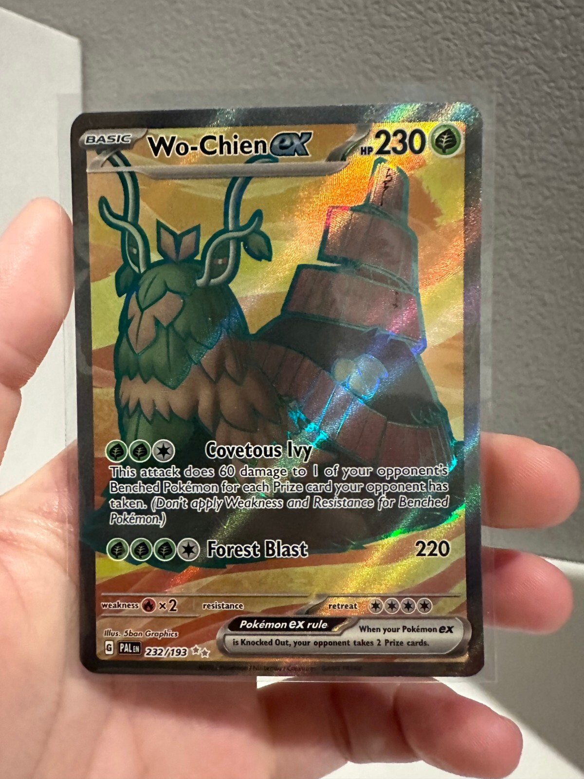1x Pokemon - Wo-Chien ex (Full Art)- 232/193 - SV Paldea Evolved NM 1115#110-111